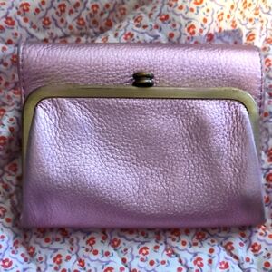 Hobo pink metallic wallet